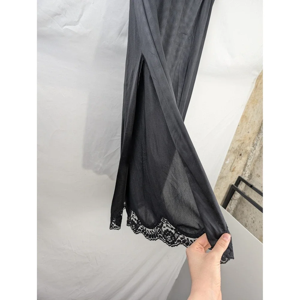 Vintage 90s Satin Lace Trim Half Slip 32